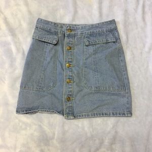 ROMWE Jean A Line Skirt